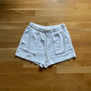 Zara terrycloth white shorts size: M